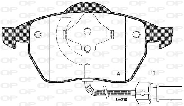 OPEN PARTS Piduriklotsi komplekt,ketaspidur BPA0390.22